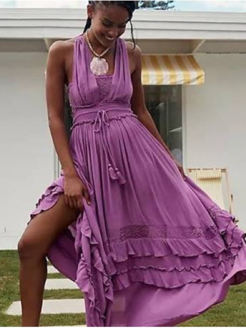 Free People Santa Maria Maxi Dress in Mauve - Picture 5 of 8